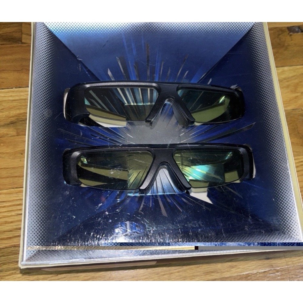 Samsung 3D Starter Kit 2011- 2 pairs of Black 3D active GLASSES ONLY SSG-3100GB